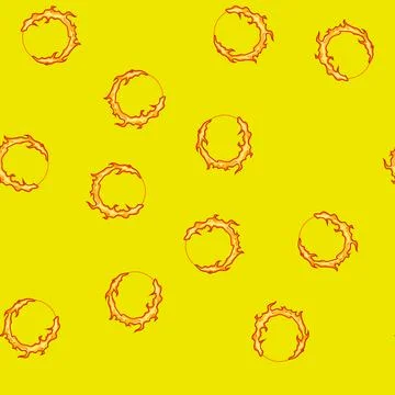 Seamless pattern blaze circle fire cartoon vector 库存插图
