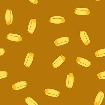 Seamless pattern bleach yellow sponge cartoon vector Stock Illustration