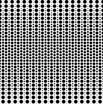 Seamless pattern of blend circles black and white Stock Illustration