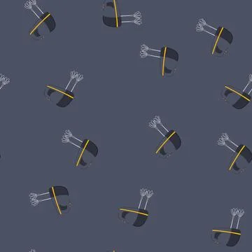 Seamless pattern blender hand mixer cartoon vector Stock Illustration