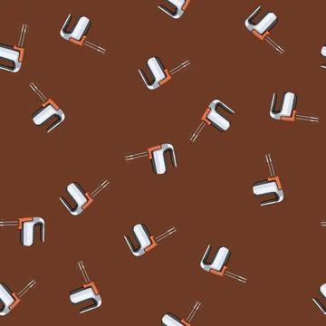 Seamless pattern blender hand mixer cartoon vector Stock Illustration