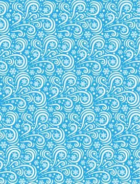 Seamless Pattern Blizzard Ornament Isolated on Blue Stock Illustration
