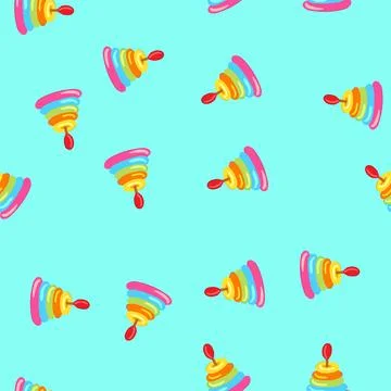 Seamless pattern block pyramid toy cartoon vector 스톡 일러스트