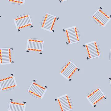 Seamless pattern block road barrier cartoon vector イラスト素材