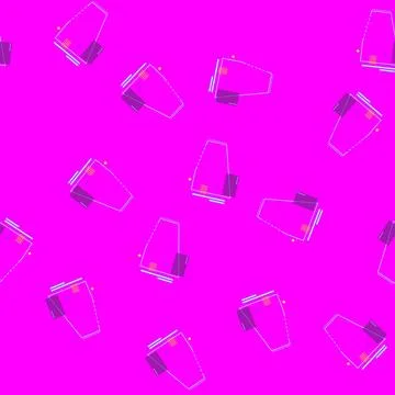 Seamless pattern blockchain tech banner cartoon vector Stock Illustration