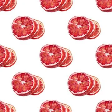 Seamless pattern with blood oranges Stock Illustration