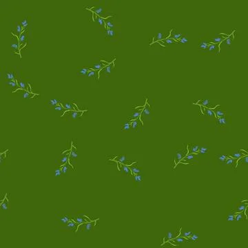 Seamless pattern bloom flower branch cartoon vector Illustrazione stock