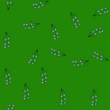 Seamless pattern blossom flower branch cartoon vector Illustrazione stock