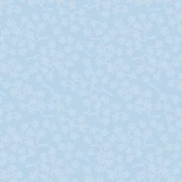 Seamless pattern with blossoming Japanese cherry sakura branches.Azure flower イラスト素材