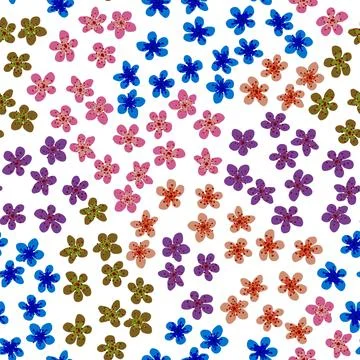Seamless pattern with blossoming Japanese cherry sakura for fabric, packaging Stock Illustration