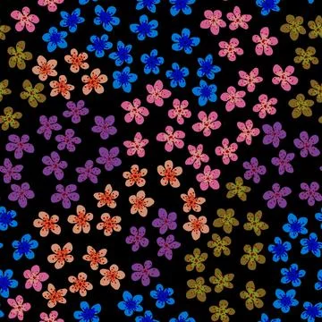 Seamless pattern with blossoming Japanese cherry sakura for fabric, packaging Stock Illustration