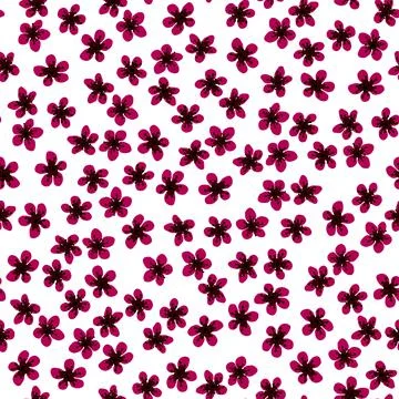 Seamless pattern with blossoming Japanese cherry sakura for fabric, packaging Stock Illustration