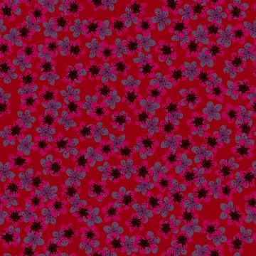 Seamless pattern with blossoming Japanese cherry sakura for fabric, packaging Illustrazione stock