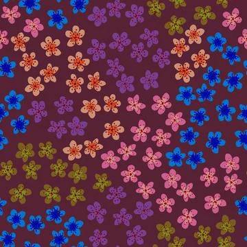 Seamless pattern with blossoming Japanese cherry sakura for fabric, packaging Stock-Illustration