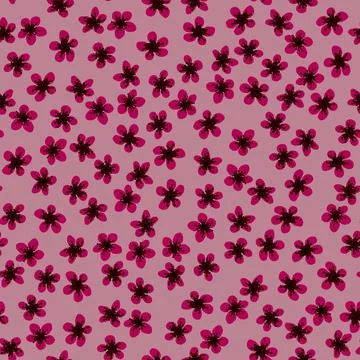 Seamless pattern with blossoming Japanese cherry sakura for fabric, packaging Stock Illustration