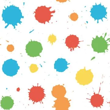 Seamless pattern with blots and splashes. Stock Illustration