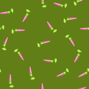 Seamless pattern blower party whistle cartoon vector 库存插图