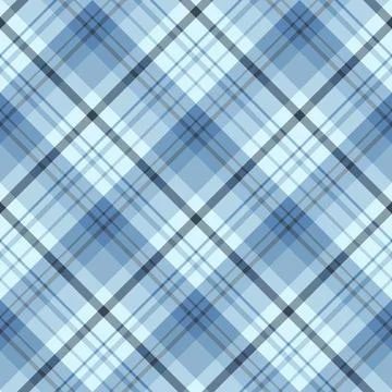 Seamless pattern in blue and gray colors for plaid, fabric, textile, clothes, Stock Illustration