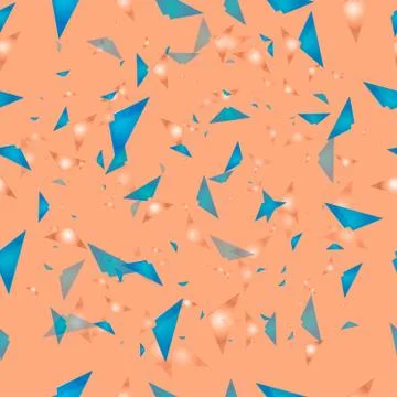 Seamless pattern with blue and orange particles. イラスト素材