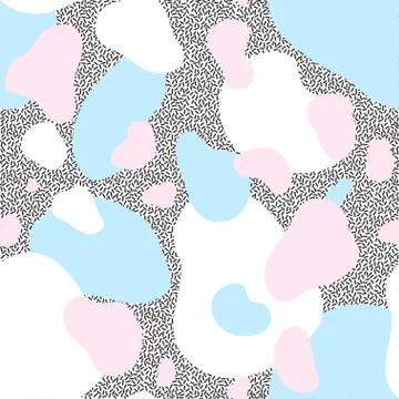 Seamless pattern of blue and pink blots Stock Illustration