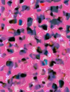 Seamless pattern with blue and pink tie dye spots, yand drawing illustration Illustrazione stock