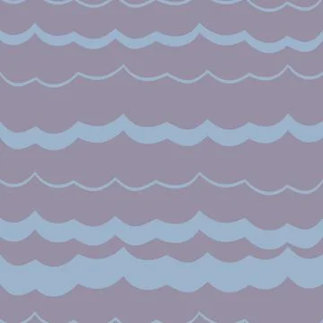 Seamless pattern with blue and purple waves Stock Illustration