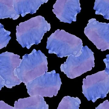 Seamless Pattern with Blue and Violet Watercolor Spots. Stock Illustration