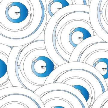 Seamless pattern with blue and white geometrical shapes vector Stock Illustration