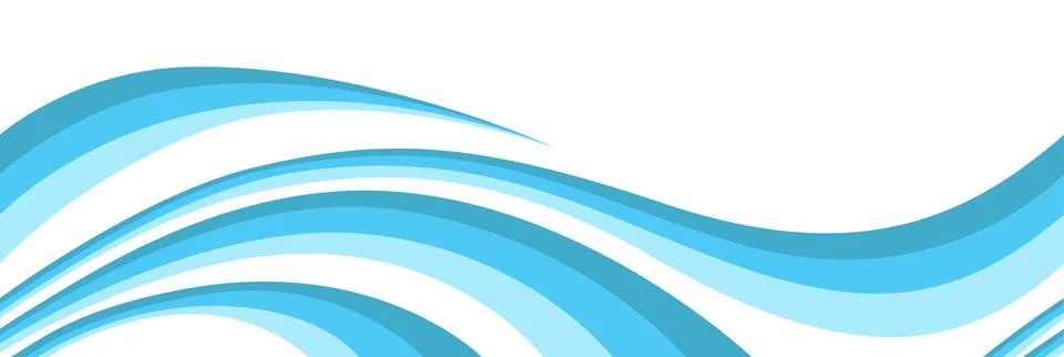 Seamless pattern blue beautiful waves Stock Illustration