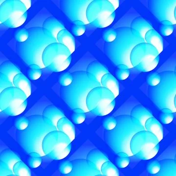 Seamless pattern of blue bubbles vector Stock Illustration