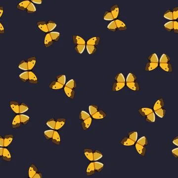 Seamless pattern blue butterfly cartoon vector 스톡 일러스트