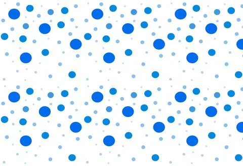 Seamless pattern with blue circles of different sizes. Stock Illustration