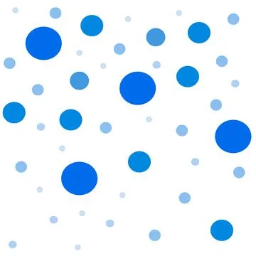 Seamless pattern with blue circles of different sizes. 写真素材