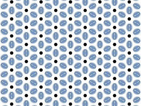Seamless pattern with blue circles Stock Illustration