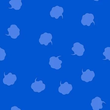 Seamless pattern blue comic thought bubble with dynamic emphasis 库存插图