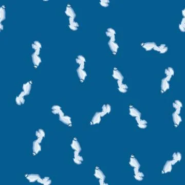 Seamless pattern blue crumpled plastic bottle cartoon vector 库存插图