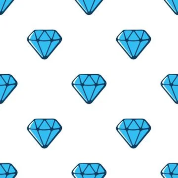 Seamless pattern with blue diamonds Stock Illustration