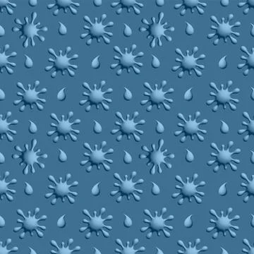Seamless pattern with blue drops Stock Illustration