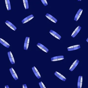 Seamless pattern Blue event wristband securing access control identification Illustrazione stock