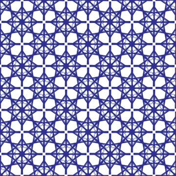 Seamless pattern with blue figures Stock Illustration