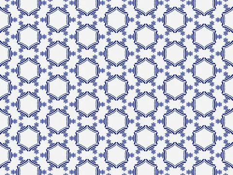 Seamless pattern with blue flowers Stock Illustration