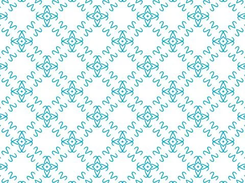 Seamless pattern with blue flowers Stock Illustration