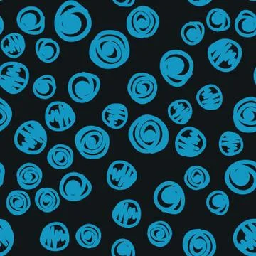 Seamless pattern with blue hand painted dots. Seamless Wrapping Paper Pattern 스톡 일러스트