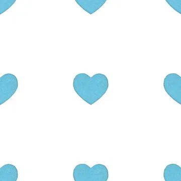Seamless pattern of blue hearts. Love concept. Design for packaging and Stock Illustration
