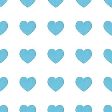 Seamless pattern of blue hearts. Love concept. Design for packaging and Stock Illustration