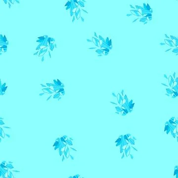 Seamless pattern blue ice crystals shattering and exploding into fragments Ilustração Stock