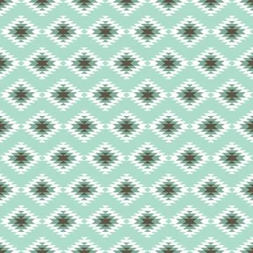 Seamless pattern with blue kilim Stock Illustration