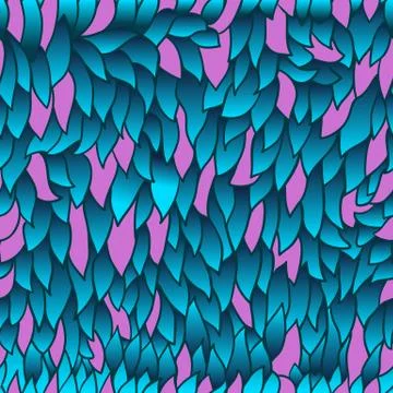 Seamless pattern with blue leaves Stock Illustration