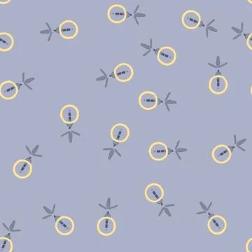 Seamless pattern blue light ring cartoon vector 스톡 일러스트