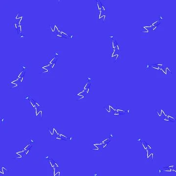 Seamless pattern Blue lightning bolt striking ground with impact Stock Illustration